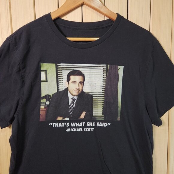 The Office T Shirt Thats What She Said Black Graphic T-Shirt - Picture 2 of 7
